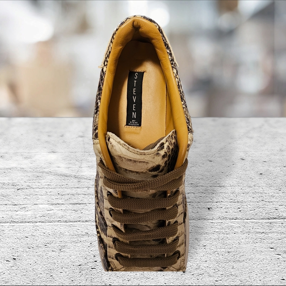 STEVEN by STEVE MADDEN Women's Snakeskin Print Sneakers size U.S. 8.5 euro 39 - Picture 8 of 15